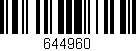 Código de barras (EAN, GTIN, SKU, ISBN): '644960'