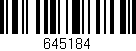 Código de barras (EAN, GTIN, SKU, ISBN): '645184'