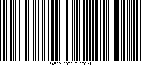 Código de barras (EAN, GTIN, SKU, ISBN): '64582_3323_0_800ml'