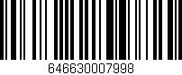 Código de barras (EAN, GTIN, SKU, ISBN): '646630007998'
