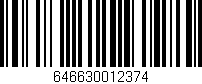 Código de barras (EAN, GTIN, SKU, ISBN): '646630012374'