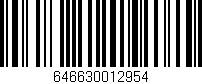 Código de barras (EAN, GTIN, SKU, ISBN): '646630012954'