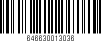 Código de barras (EAN, GTIN, SKU, ISBN): '646630013036'