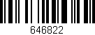 Código de barras (EAN, GTIN, SKU, ISBN): '646822'
