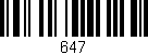 Código de barras (EAN, GTIN, SKU, ISBN): '647'