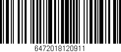 Código de barras (EAN, GTIN, SKU, ISBN): '6472018120911'