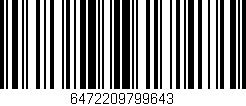 Código de barras (EAN, GTIN, SKU, ISBN): '6472209799643'