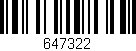 Código de barras (EAN, GTIN, SKU, ISBN): '647322'