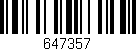 Código de barras (EAN, GTIN, SKU, ISBN): '647357'