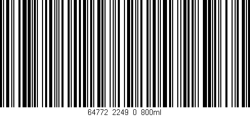 Código de barras (EAN, GTIN, SKU, ISBN): '64772_2249_0_800ml'