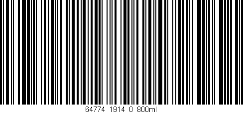 Código de barras (EAN, GTIN, SKU, ISBN): '64774_1914_0_800ml'