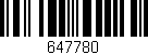 Código de barras (EAN, GTIN, SKU, ISBN): '647780'