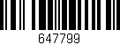 Código de barras (EAN, GTIN, SKU, ISBN): '647799'