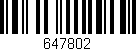 Código de barras (EAN, GTIN, SKU, ISBN): '647802'