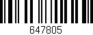 Código de barras (EAN, GTIN, SKU, ISBN): '647805'