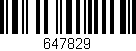 Código de barras (EAN, GTIN, SKU, ISBN): '647829'