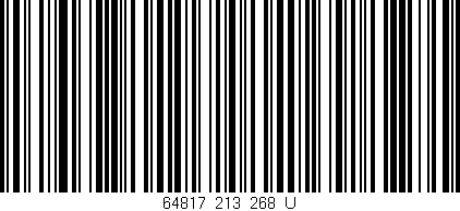 Código de barras (EAN, GTIN, SKU, ISBN): '64817_213_268_U'