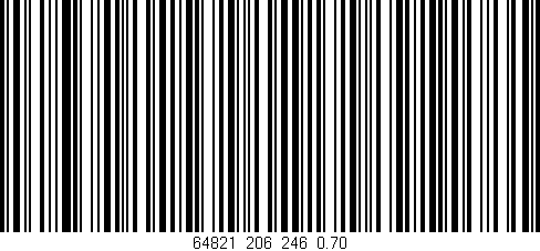 Código de barras (EAN, GTIN, SKU, ISBN): '64821_206_246_0.70'