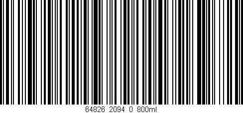 Código de barras (EAN, GTIN, SKU, ISBN): '64826_2094_0_800ml'