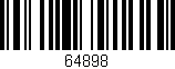 Código de barras (EAN, GTIN, SKU, ISBN): '64898'