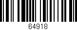 Código de barras (EAN, GTIN, SKU, ISBN): '64918'