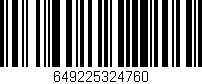 Código de barras (EAN, GTIN, SKU, ISBN): '649225324760'
