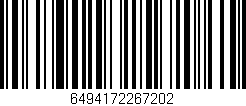Código de barras (EAN, GTIN, SKU, ISBN): '6494172267202'