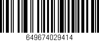 Código de barras (EAN, GTIN, SKU, ISBN): '649674029414'