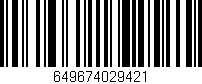 Código de barras (EAN, GTIN, SKU, ISBN): '649674029421'