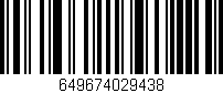 Código de barras (EAN, GTIN, SKU, ISBN): '649674029438'
