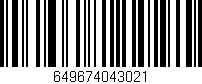 Código de barras (EAN, GTIN, SKU, ISBN): '649674043021'