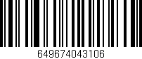 Código de barras (EAN, GTIN, SKU, ISBN): '649674043106'