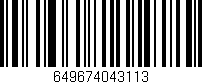 Código de barras (EAN, GTIN, SKU, ISBN): '649674043113'