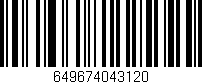 Código de barras (EAN, GTIN, SKU, ISBN): '649674043120'