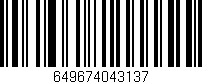 Código de barras (EAN, GTIN, SKU, ISBN): '649674043137'