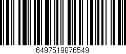Código de barras (EAN, GTIN, SKU, ISBN): '6497519876549'