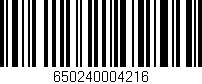 Código de barras (EAN, GTIN, SKU, ISBN): '650240004216'