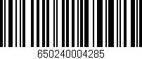 Código de barras (EAN, GTIN, SKU, ISBN): '650240004285'