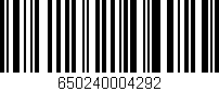 Código de barras (EAN, GTIN, SKU, ISBN): '650240004292'