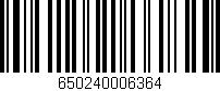 Código de barras (EAN, GTIN, SKU, ISBN): '650240006364'