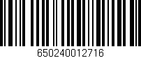 Código de barras (EAN, GTIN, SKU, ISBN): '650240012716'