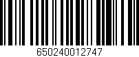 Código de barras (EAN, GTIN, SKU, ISBN): '650240012747'