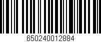 Código de barras (EAN, GTIN, SKU, ISBN): '650240012884'