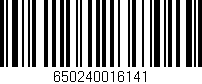Código de barras (EAN, GTIN, SKU, ISBN): '650240016141'
