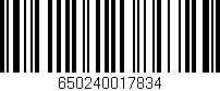 Código de barras (EAN, GTIN, SKU, ISBN): '650240017834'