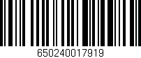 Código de barras (EAN, GTIN, SKU, ISBN): '650240017919'
