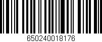 Código de barras (EAN, GTIN, SKU, ISBN): '650240018176'