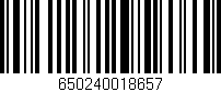 Código de barras (EAN, GTIN, SKU, ISBN): '650240018657'