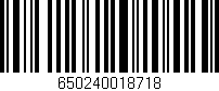 Código de barras (EAN, GTIN, SKU, ISBN): '650240018718'