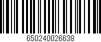 Código de barras (EAN, GTIN, SKU, ISBN): '650240026638'